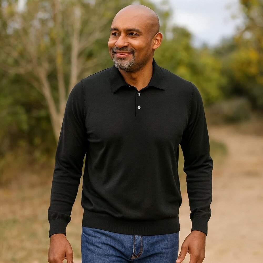 Gran Sasso For Garys Collared Wool Blend Sweater Made in Italy Size 50